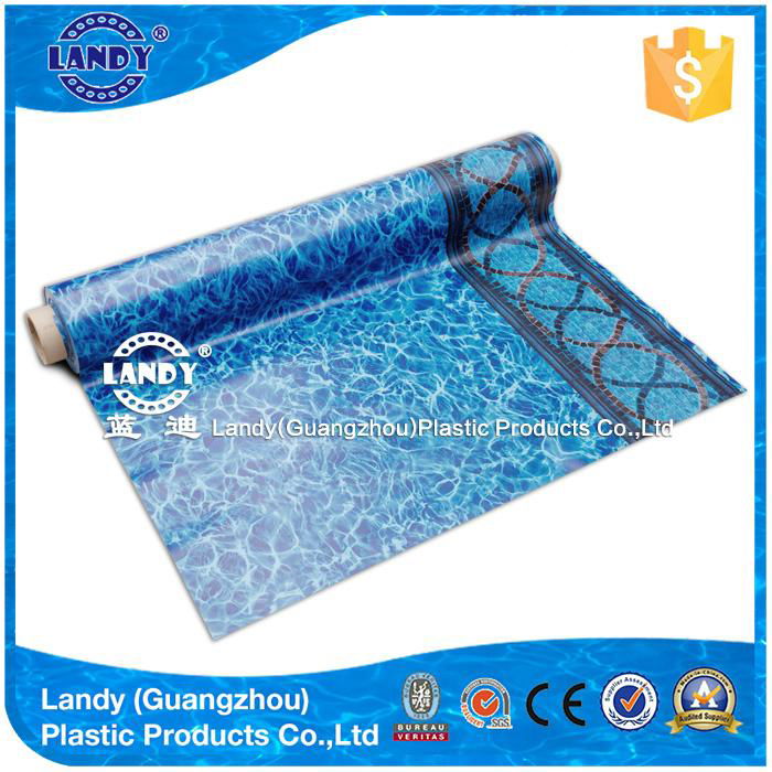 Chain operation different pool used anti-slip mesh vinyl pool liner 3