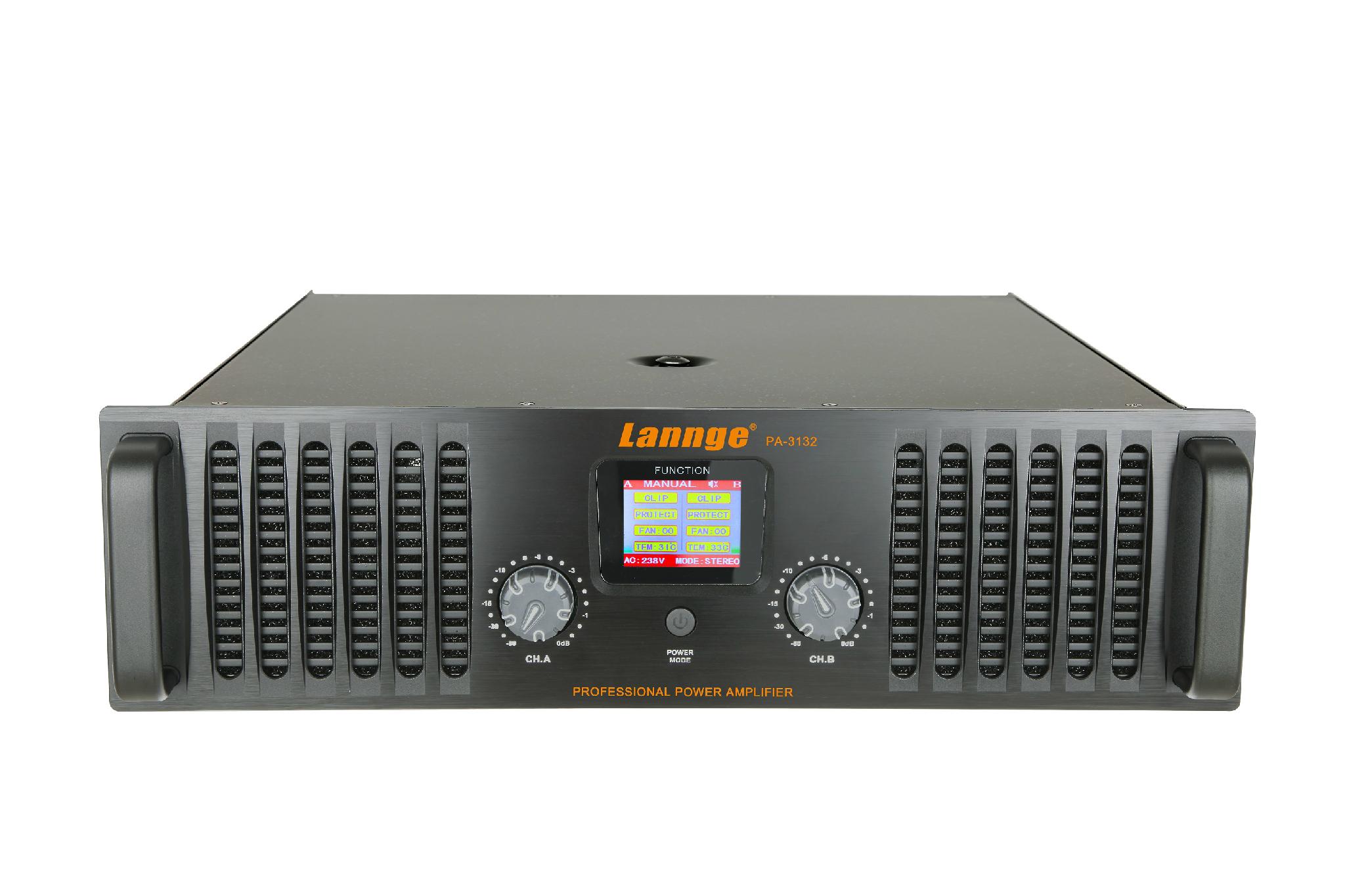 3U class H professional power amplifier (2*1300W at 8 honm) 1