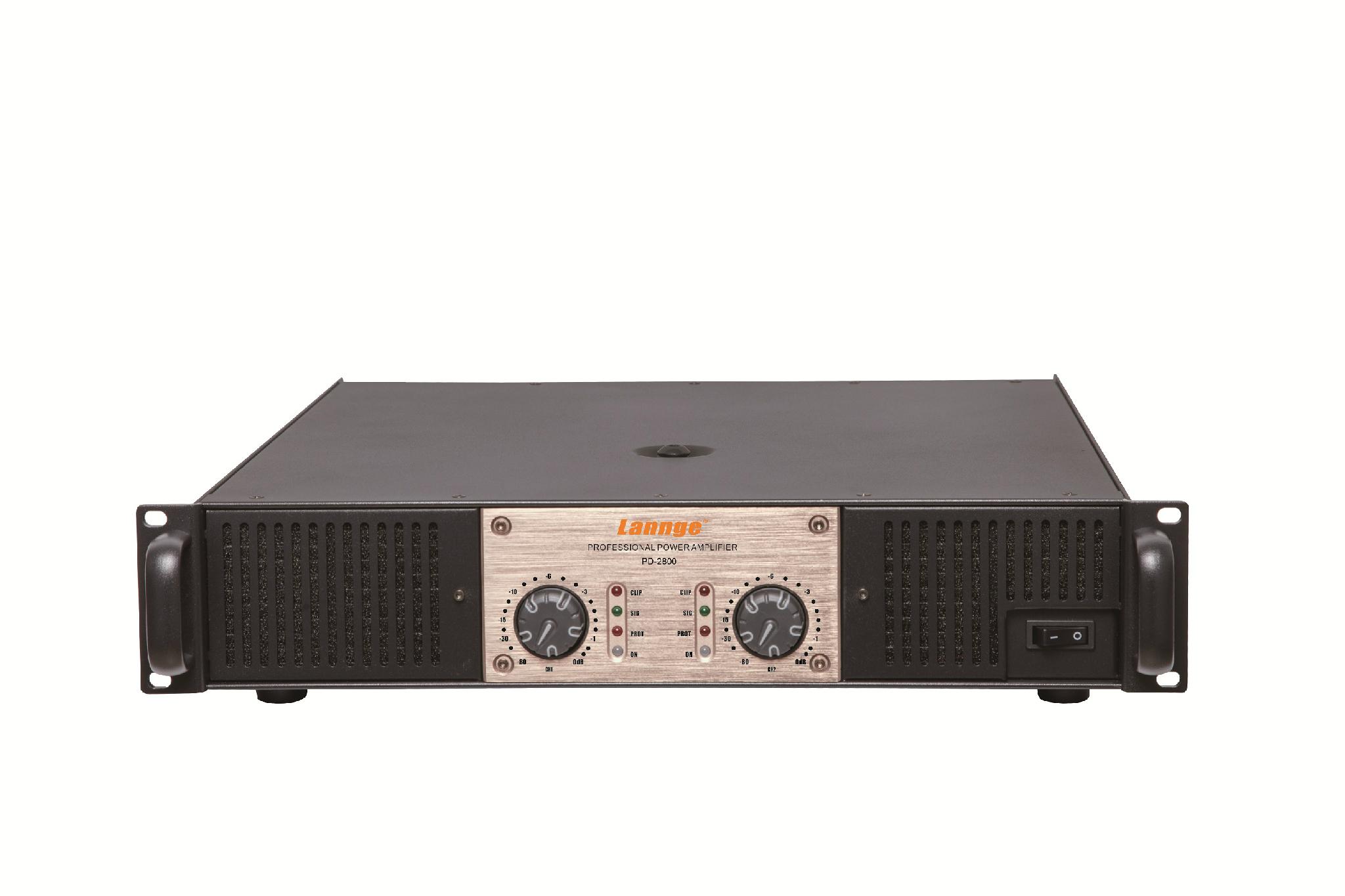 2U class H professional power amplifier (2×800W at 8 honm) 1