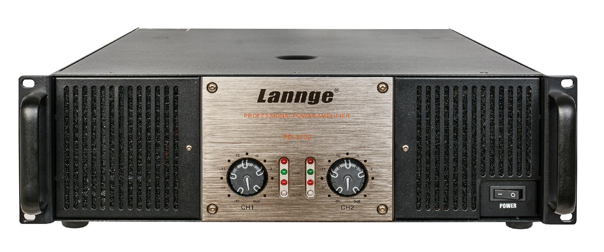 3U class H professional power amplifier (2×1000W at 8 honm) PD3102