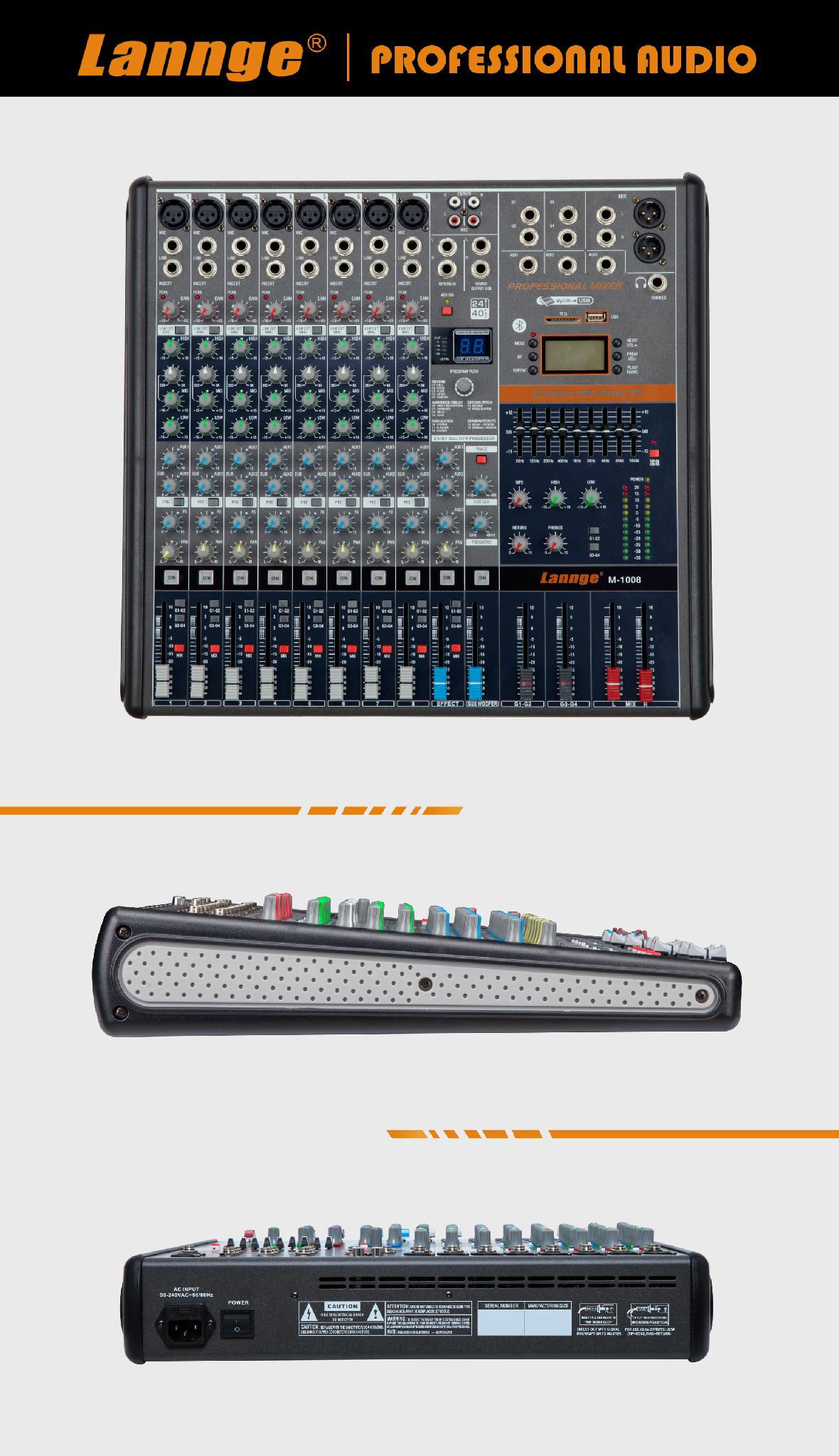 8 Channels Professional Mixing Console 2