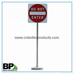 traffic safety sign square sign post for export