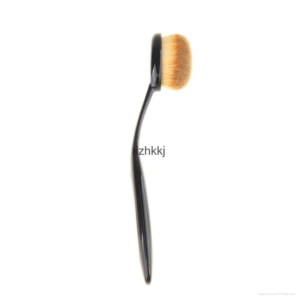 1 piece single oval tooth brush foundation makeup brush 2