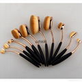 Popular makeup brushes 10 pcs makeup brush set rose oval cosmetic makeup tool 4