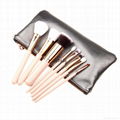 8pcs synthetic kabuki makeup cute hair brush Luxury rose gold  1