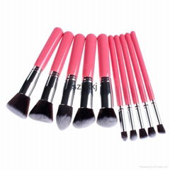 10 pcs Kabuki Foundation Facial Makeup Brush Set