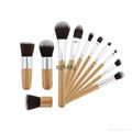 Natural Wood Handle Makeup brushes set 11 pcs 3