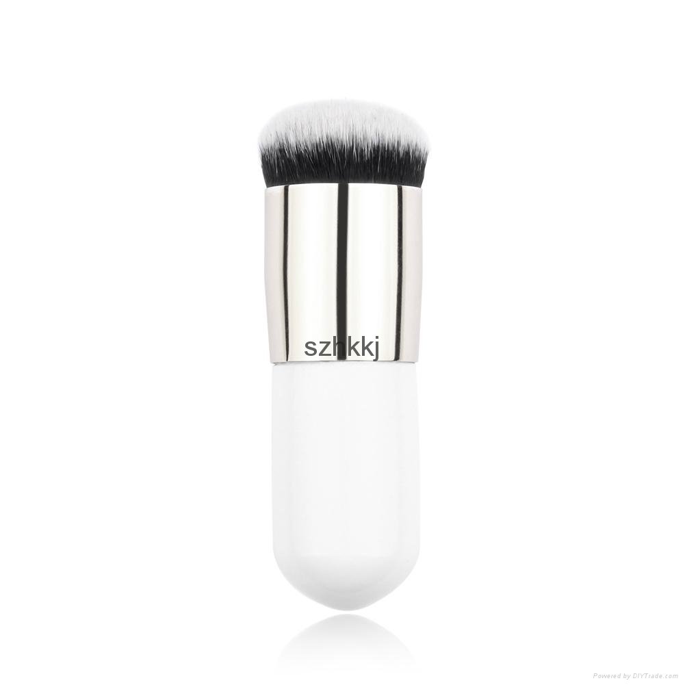 fashion design white handle gold ferrule kabuki foundation makeup brush 