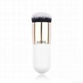 fashion design white handle gold ferrule kabuki foundation makeup brush  2