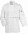Hot-sale White long sleeve chef coat/chefs jacket/chefs wear/chefs uniform 1