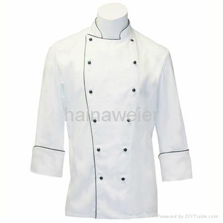 白色长袖厨师服