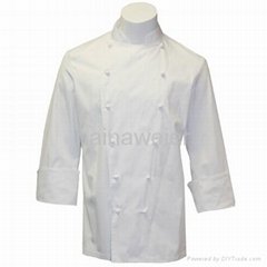 白色长袖厨师服