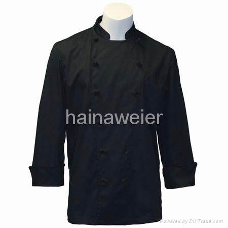 黑色长袖厨师服