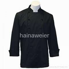OEM Traditional Black Fineline w/Knots/Sleeve Pocket chef coat,chefs jackets (Hot Product - 1*)