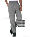 Hot-sale Traditional Drawstring check chefs pants ，chefs wear,chefs uniform 1