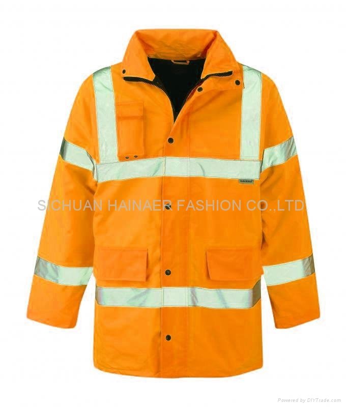 High vis storm coat HNE W1306 ,worker wear,worker uniform,worker clothes