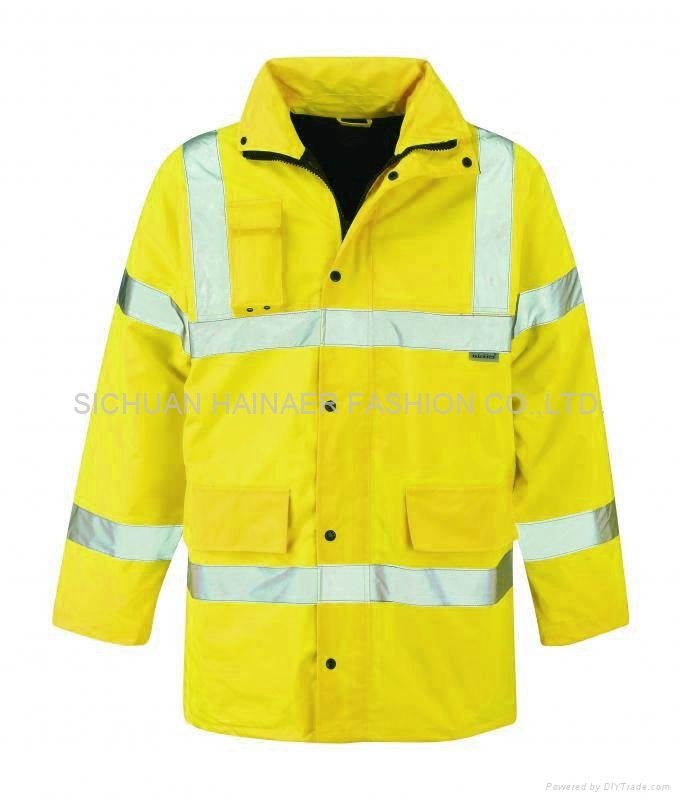 High vis storm coat HNE W1306 ,worker wear,worker uniform,worker clothes 2