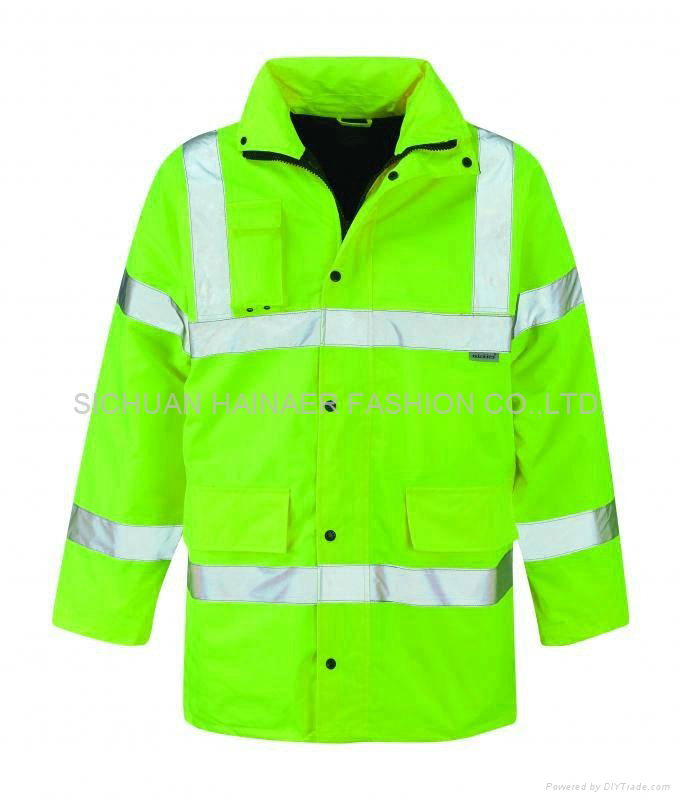 High vis storm coat HNE W1306 ,worker wear,worker uniform,worker clothes 3