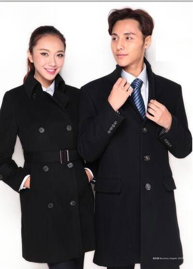  New fashion single-breasted business mens or womens wool cashmere overcoat