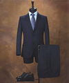  Custom Slim Fit jacket blue Fashion Mens Single Breasted Two Button suit 1