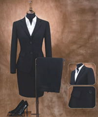 sexy woman office suit coat pant black blue suits ladies elegant office uniform