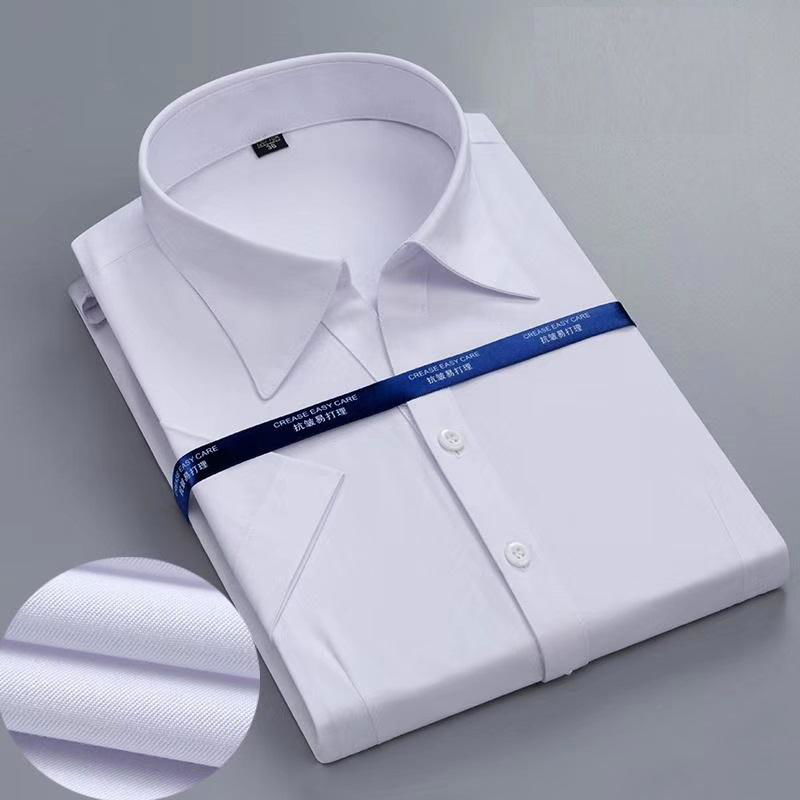 EM Custom 100% Cotton Short Sleeve Hight Quality White Men's Business Shirt