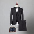 Latest Design Tweed Slim Fit 3 Piece Checked Coat Pant Men Suit Tweed Suit  1