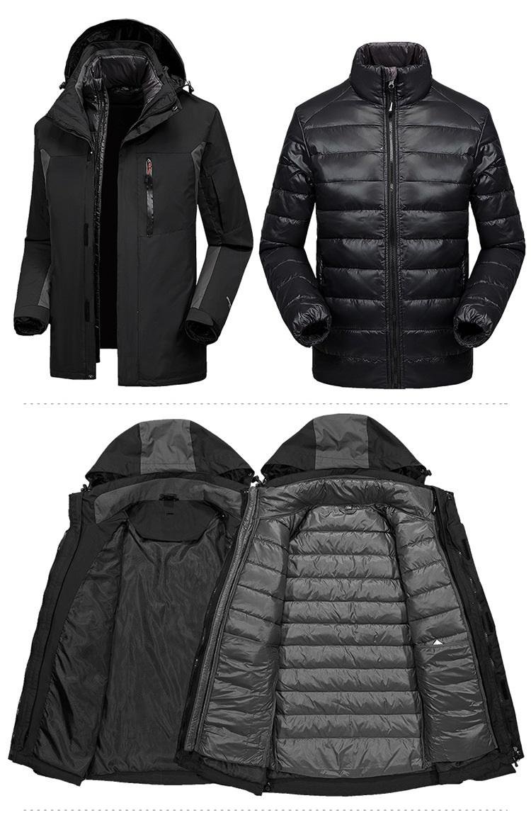 men's 3 in 1 jacket coat high quality outdoor jackets performance wear 3