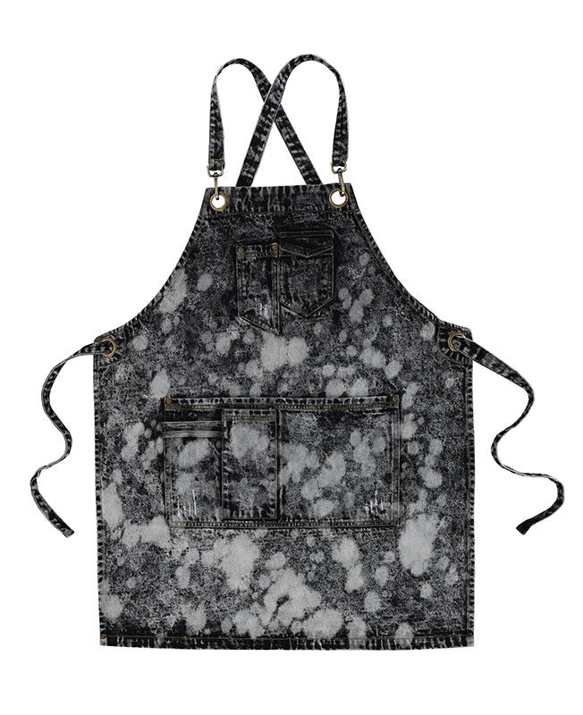 High quality Unisex Denim Bib Apron 100% Cotton Apron Black Denim Apron 