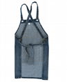 Unisex 100% Cotton Denim Bib Apron with Pockets for Cooking 