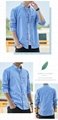 High quality wholesale price mens long sleeve plaid casual dress shirt cotton 4
