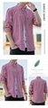 High quality wholesale price mens long sleeve plaid casual dress shirt cotton 6