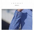 High quality wholesale price mens long sleeve plaid casual dress shirt cotton 9