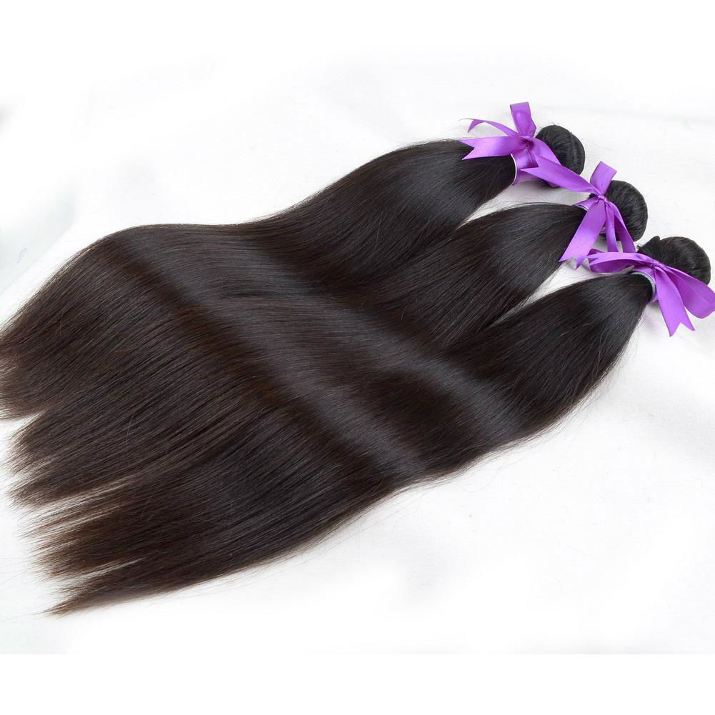 Lin Hair Brazilian Virgin Human Hair Straight Hair Extension 12 inch 3