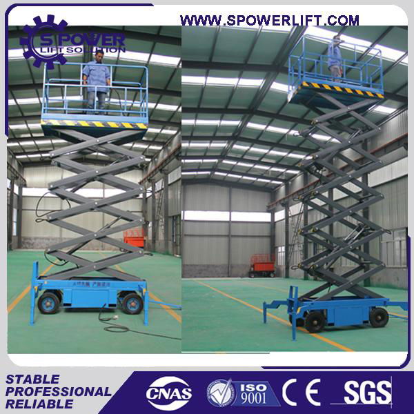 Jinan Spower Machinery hot sale lifting platform hydraulic indoor scissor lift p