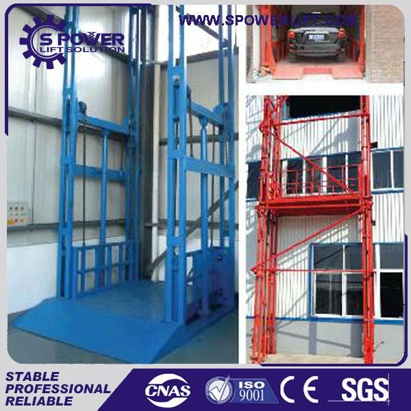 Made in China hydraulic guide rail lift platform warehouse China cargo lift 4