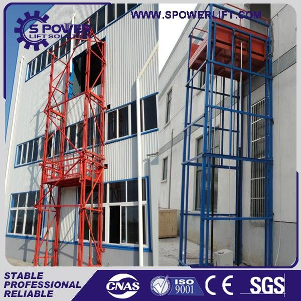 Made in China hydraulic guide rail lift platform warehouse China cargo lift 5