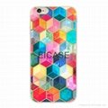 Transparent soft TPU color printing case for iPhone6/6s 5
