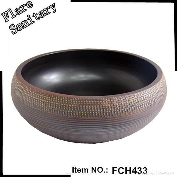 Hot Sales Hand Painted ceramic Basin Art Basin countertop Wash Basin 3