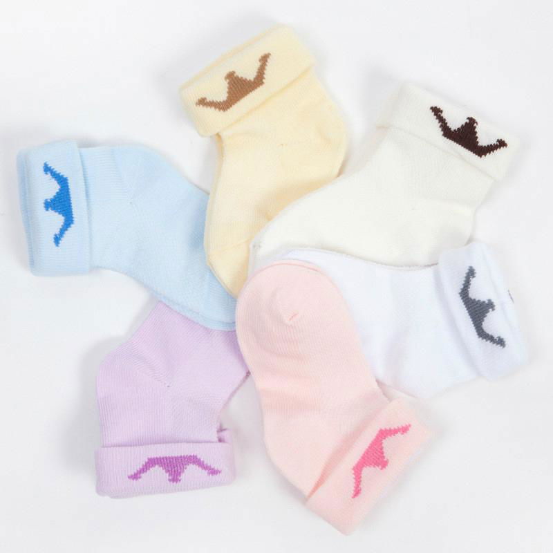 Breathable custom jacquard newborn baby summer cotton socks