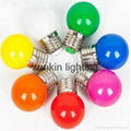 CE ROHS e27 christmas 1w plastic colorful led bulb g45 5