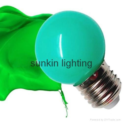 Factory price E27 G45 RGB 220V 1W Color LED Bulb 3