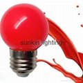Factory price E27 G45 RGB 220V 1W Color LED Bulb 4