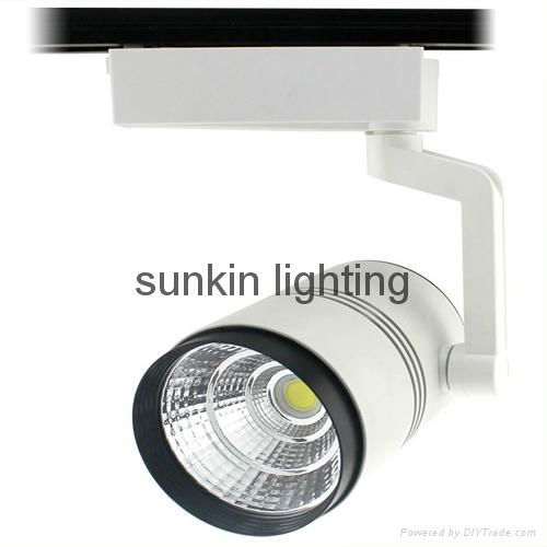 white and black color cob led track light 15W 20W  30W led track spot light 2