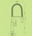 kitchen faucet commercial pull-out sprayer 2