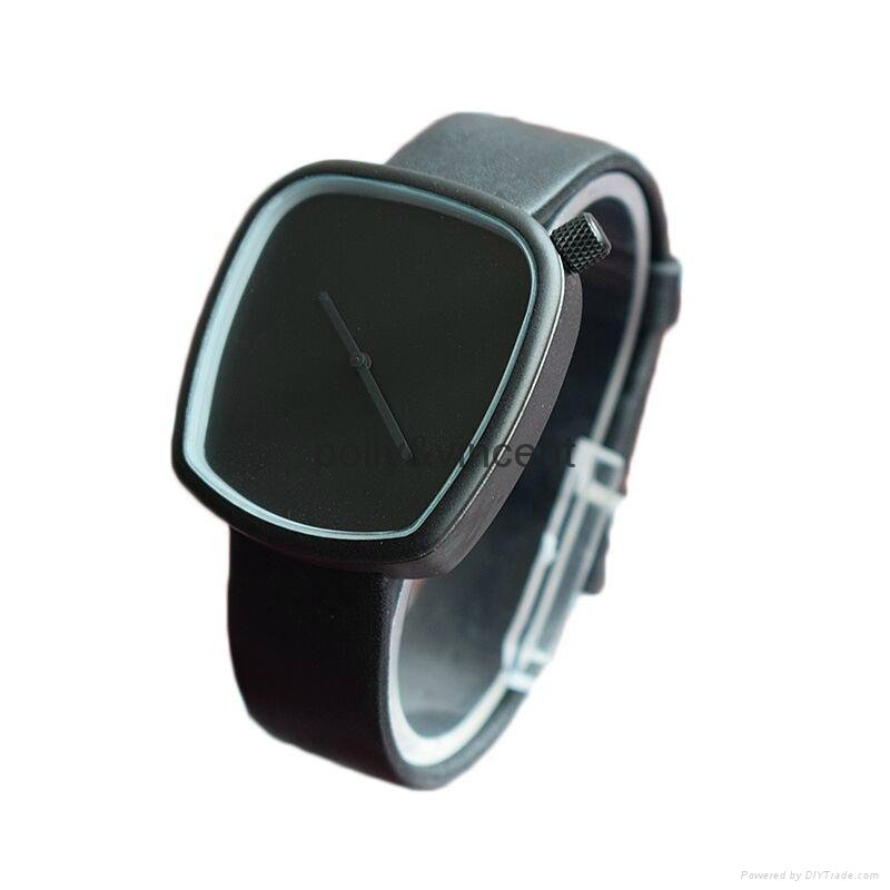 NEW watches Contracted design leather watch The pebble shape 2