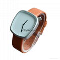 NEW watches Contracted design leather watch The pebble shape 4