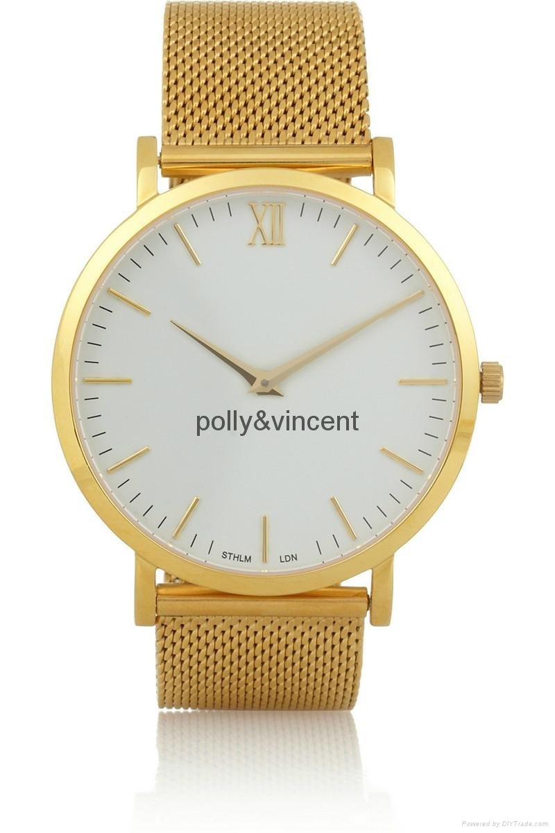 polly&vincent watch man and women mesh band  watch Contracted desig quartz watch