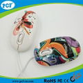 Factory supply water transfer printing USB optical mouse for computer/la 2