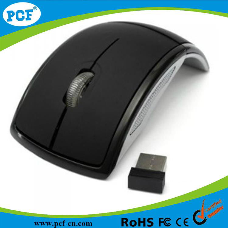 Wireless 2.4 Ghz Foldable Mouse transmission up to 10 meters operating distance